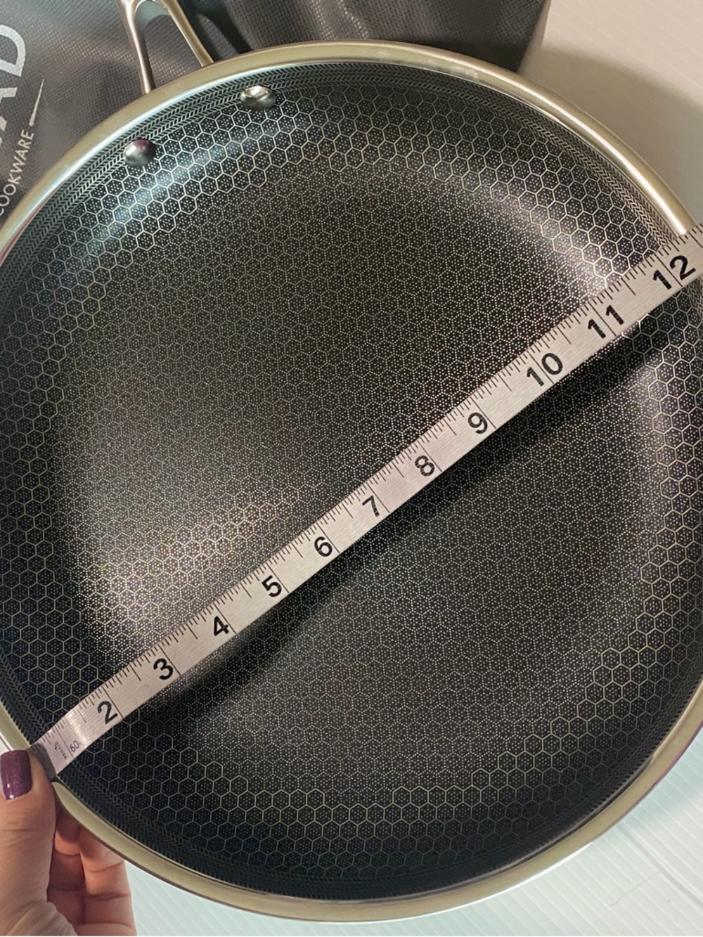 HexClad Black Stainless Steel Nonstick Frying Pan — Black Finish - Picture 2 of 7